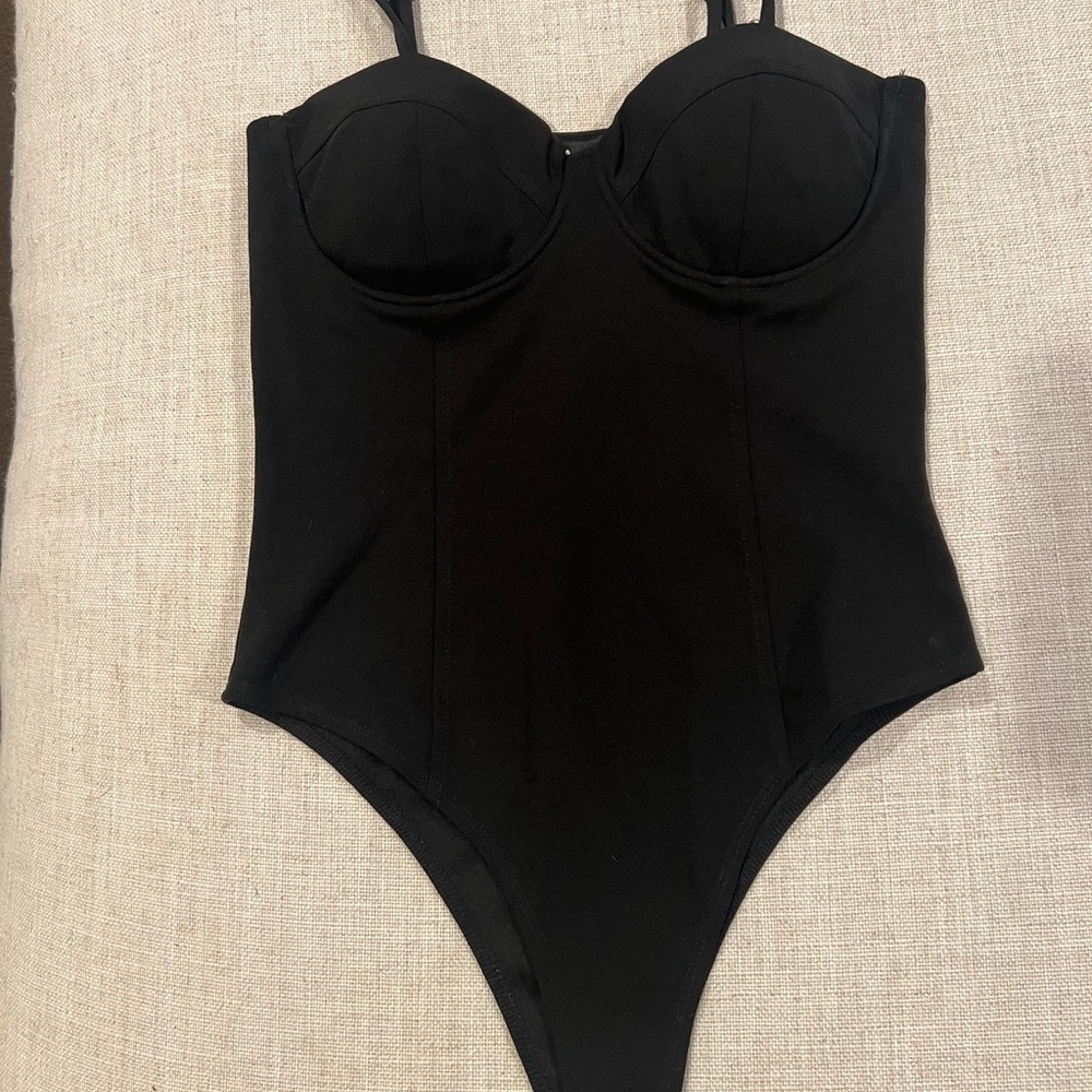 Lulus Black Corset Bodysuit